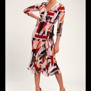 NWT Lulus Multi Print Dress Size S